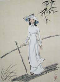 Dessins et Peintures Sur Le Théme des Etudiantes en AoDai Blanc ...